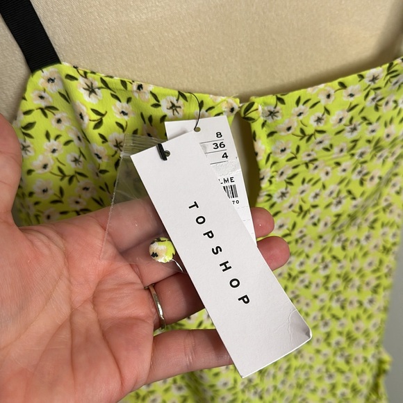 Topshop Floral Midi Dress Size 8 NWT - Picture 11 of 12